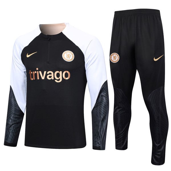 Sudadera De Training Chelsea 2024 Negro Blanco